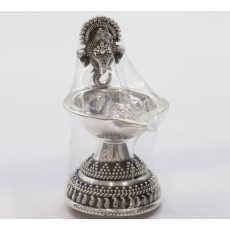 Sterling Silver Deepa Pooja Lamp (92.5 Purity)